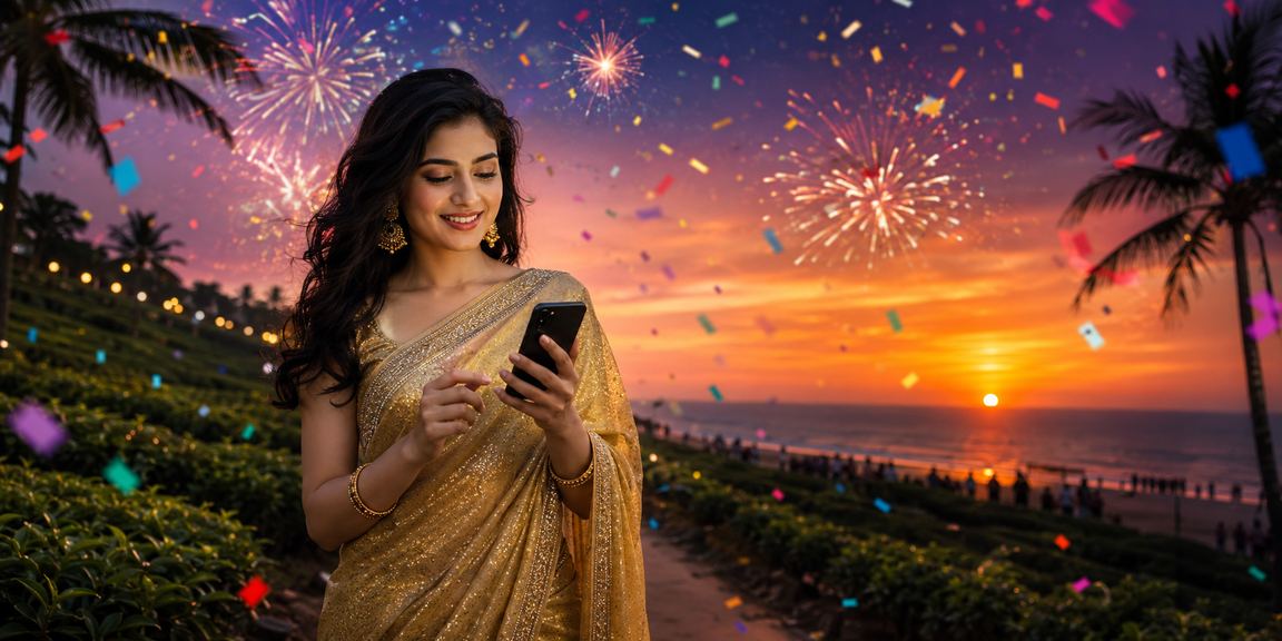 কক্সবাজারে মোবাইল ক্যাসিনো শাড়ি পরা বাংলাদেশি মডেল